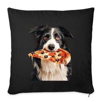 Border Collie - Sofa pillowcase 17,3'' x 17,3'' (45 x 45 cm) - black - Front