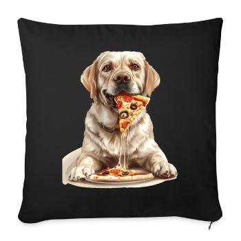 Labrador Retriever - Housse de coussin décorative 45 x 45 cm - noir - Devant