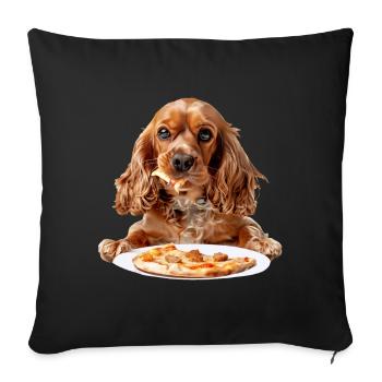 Cocker Spaniel - Sofakissenbezug 45 x 45 cm - Schwarz - Vorne