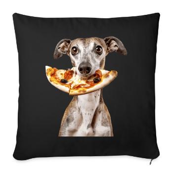 Windhund - Sofakissenbezug 45 x 45 cm - Schwarz - Vorne