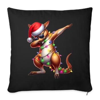 Lunettes de soleil Polka Dot Kangaroo Australia Cute - Housse de coussin décorative 45 x 45 cm - noir - Devant