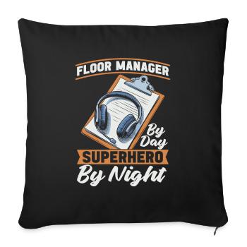 Floor Manager - Sofa pillowcase 17,3'' x 17,3'' (45 x 45 cm) - black - Front
