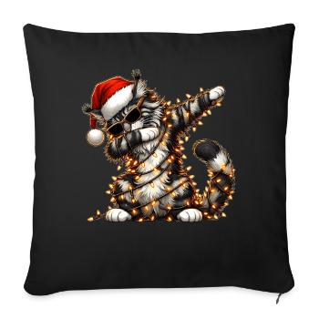 Polka Dot Maine Coon Cat Sunglasses Cute We - Sofa pillowcase 17,3'' x 17,3'' (45 x 45 cm) - black - Front