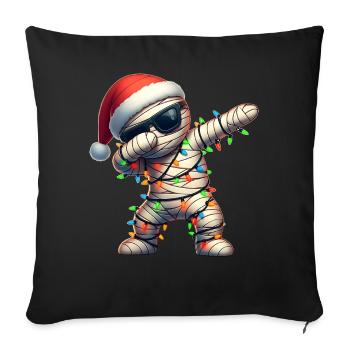 Tupfende Mumie Halloween Sonnenbrille Niedlich Wei - Sofakissenbezug 45 x 45 cm - Schwarz - Vorne