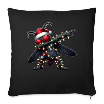 Dabbing Mothman Cryptozoologie Cryptide Mignon - Housse de coussin décorative 45 x 45 cm - noir - Devant