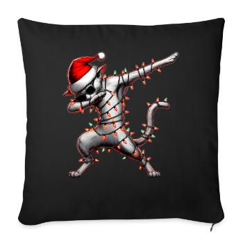 Polka Dot Oriental Shorthair Cat Sunglasses - Sofa pillowcase 17,3'' x 17,3'' (45 x 45 cm) - black - Front
