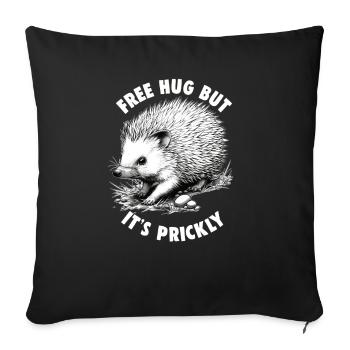 Mignon Hérisson Amoureux Drôle Hérisson Drôle Hérisson Mignon - Housse de coussin décorative 45 x 45 cm - noir - Devant