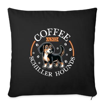 Kaffee und Schillerstövare - Sofakissenbezug 45 x 45 cm - Schwarz - Vorne