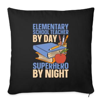 Primary school teacher - Sofa pillowcase 17,3'' x 17,3'' (45 x 45 cm) - black - Front