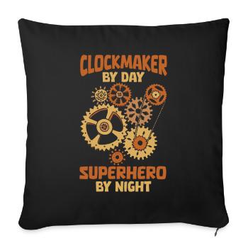 Watchmaker - Sofa pillowcase 17,3'' x 17,3'' (45 x 45 cm) - black - Front