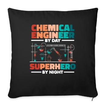 Chemical Engineer - Sofa pillowcase 17,3'' x 17,3'' (45 x 45 cm) - black - Front