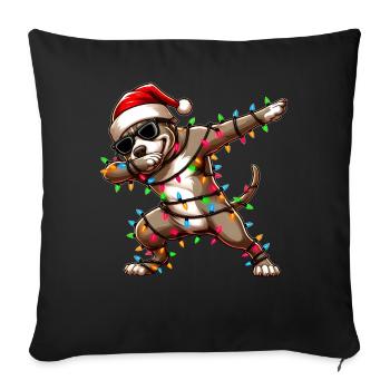 Lunettes de soleil à pois Pitbull Pittie Cute Weih - Housse de coussin décorative 45 x 45 cm - noir - Devant