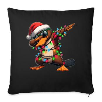 Polka Dot Platypus Sunglasses Cute Christmas - Sofa pillowcase 17,3'' x 17,3'' (45 x 45 cm) - black - Front
