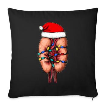 Dialysis Technician Dialysis Technician Lung - Sofa pillowcase 17,3'' x 17,3'' (45 x 45 cm) - black - Front