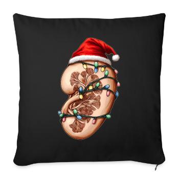 Dialysis Technician Dialysis Technician Lung - Sofa pillowcase 17,3'' x 17,3'' (45 x 45 cm) - black - Front