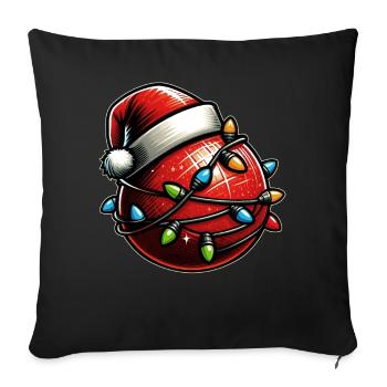 Dodgeball Team Santa Hat Xmas - Sofa pillowcase 17,3'' x 17,3'' (45 x 45 cm) - black - Front