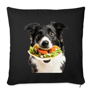 Border Collie - Sofa pillowcase 17,3'' x 17,3'' (45 x 45 cm) - black - Front