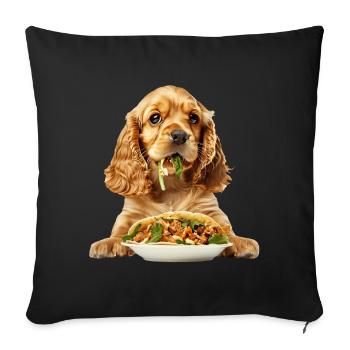 Cocker Spaniel - Sofakissenbezug 45 x 45 cm - Schwarz - Vorne