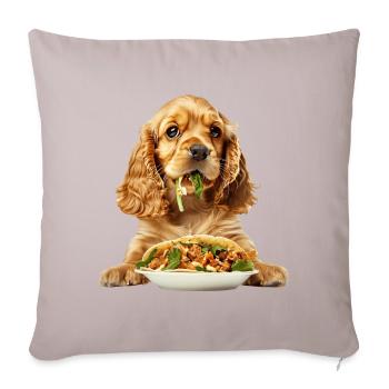 Cocker Spaniel - Housse de coussin décorative 45 x 45 cm - taupe clair - Devant