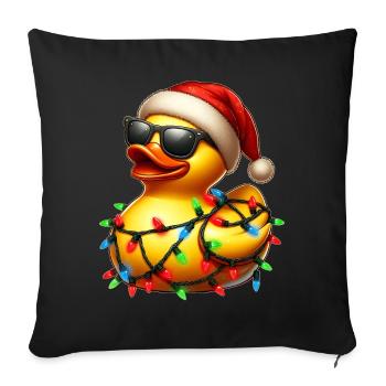 Polka Dot Rubber Duck Sunglasses Cute Christmas - Sofa pillowcase 17,3'' x 17,3'' (45 x 45 cm) - black - Front