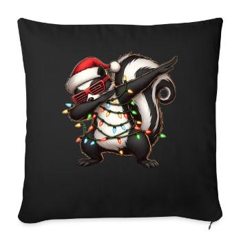 Dabbing Skunk Sunglasses Cute Christmas Xm - Sofa pillowcase 17,3'' x 17,3'' (45 x 45 cm) - black - Front