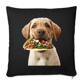 Labrador Retriever - Housse de coussin décorative 45 x 45 cm - noir - Devant