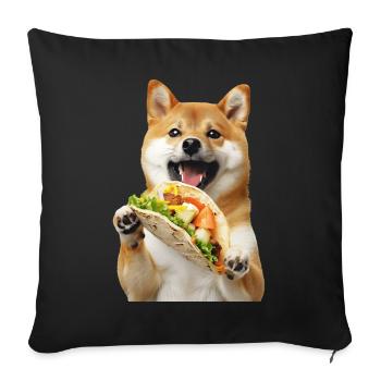 Shiba Inu - Housse de coussin décorative 45 x 45 cm - noir - Devant