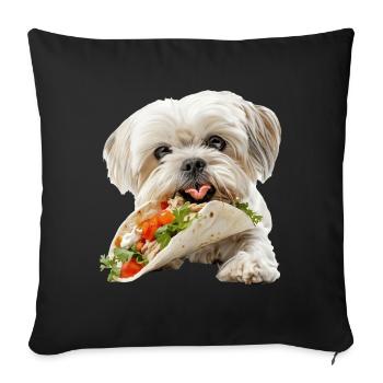 Shih Tzu - Housse de coussin décorative 45 x 45 cm - noir - Devant