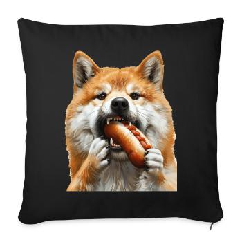 Akita - Sofa pillowcase 17,3'' x 17,3'' (45 x 45 cm) - black - Front