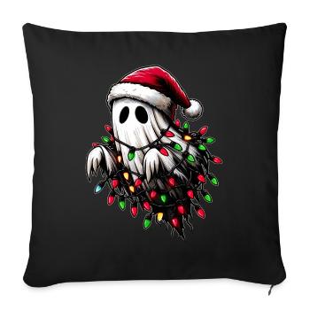 Mignon fantôme Halloween costume Noël H - Housse de coussin décorative 45 x 45 cm - noir - Devant
