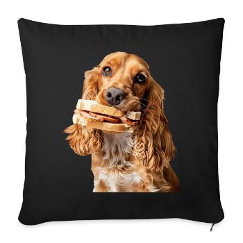 Cocker Spaniel - Sofakissenbezug 45 x 45 cm - Schwarz - Vorne