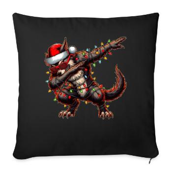 Dabbing loup-garou lunettes de soleil Noël mignon - Housse de coussin décorative 45 x 45 cm - noir - Devant