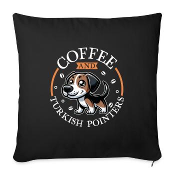 Kaffee und Tarsus çatalburun - Sofakissenbezug 45 x 45 cm - Schwarz - Vorne