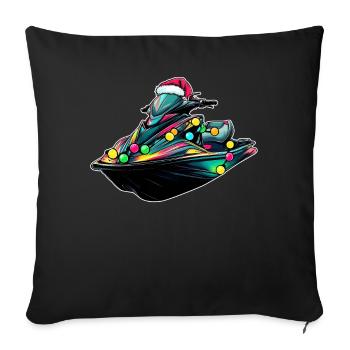 Jet Ski Jet Skiing Weihnachtsmütze Xmas - Sofakissenbezug 45 x 45 cm - Schwarz - Vorne