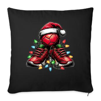Kickball Team Santa Hat Xmas - Sofa pillowcase 17,3'' x 17,3'' (45 x 45 cm) - black - Front