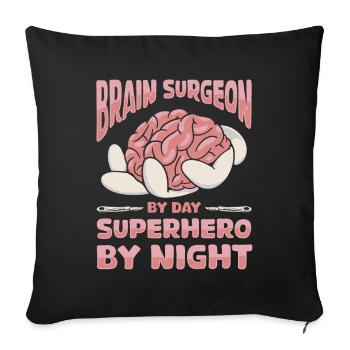 Brain surgeon - Sofa pillowcase 17,3'' x 17,3'' (45 x 45 cm) - black - Front