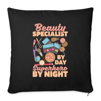 Beauty Specialist - Sofa pillowcase 17,3'' x 17,3'' (45 x 45 cm) - black - Front