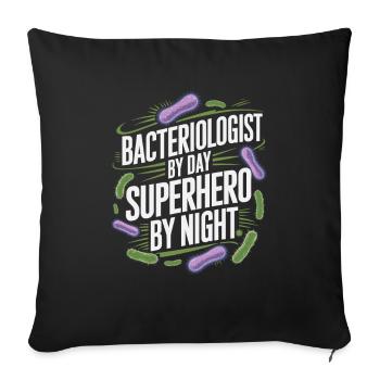 Bactériologiste - Housse de coussin décorative 45 x 45 cm - noir - Devant