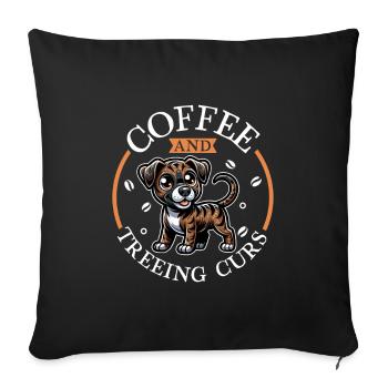 Café et Arbre Cur - Housse de coussin décorative 45 x 45 cm - noir - Devant
