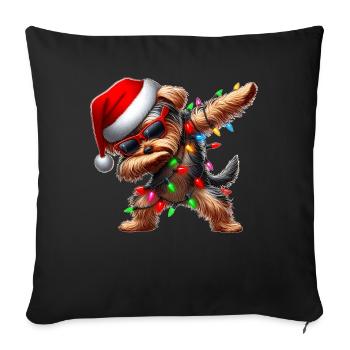Polka Dot Yorkshire Terrier Dog Yorkie Cute - Sofa pillowcase 17,3'' x 17,3'' (45 x 45 cm) - black - Front