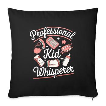 Baby-sitter - Housse de coussin décorative 45 x 45 cm - noir - Devant