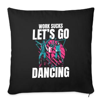 Dancing Dancers - Sofa pillowcase 17,3'' x 17,3'' (45 x 45 cm) - black - Front