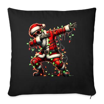 Dabbing Zombie Santa Sunglasses Cute Christmas - Sofa pillowcase 17,3'' x 17,3'' (45 x 45 cm) - black - Front