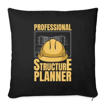 Civil engineer - Sofa pillowcase 17,3'' x 17,3'' (45 x 45 cm) - black - Front