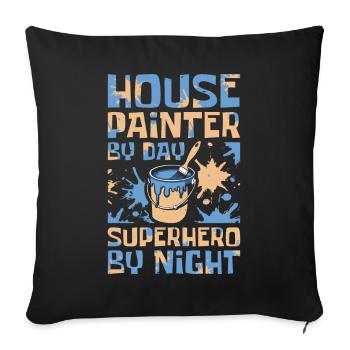 Painter - Sofa pillowcase 17,3'' x 17,3'' (45 x 45 cm) - black - Front