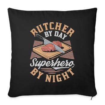Butchers, butchers, butchers - Sofa pillowcase 17,3'' x 17,3'' (45 x 45 cm) - black - Front