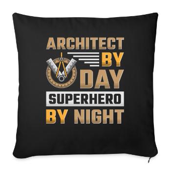 Architect Architecture - Sofa pillowcase 17,3'' x 17,3'' (45 x 45 cm) - black - Front