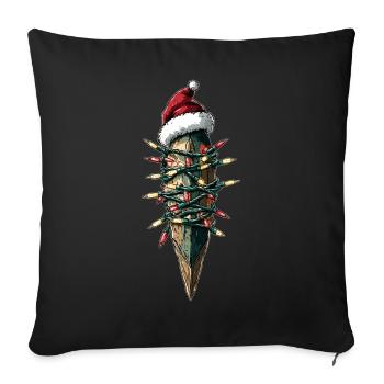 Arrowhead Hunting Chapeau de Noël Arrowhead Hunter - Housse de coussin décorative 45 x 45 cm - noir - Devant
