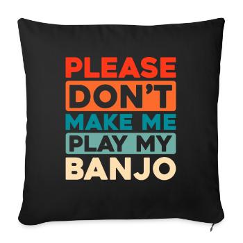 Banjo - Sofa pillowcase 17,3'' x 17,3'' (45 x 45 cm) - black - Front