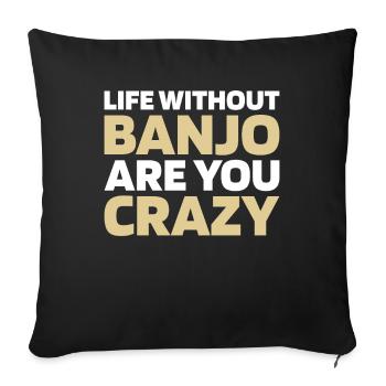 Banjo - Sofa pillowcase 17,3'' x 17,3'' (45 x 45 cm) - black - Front